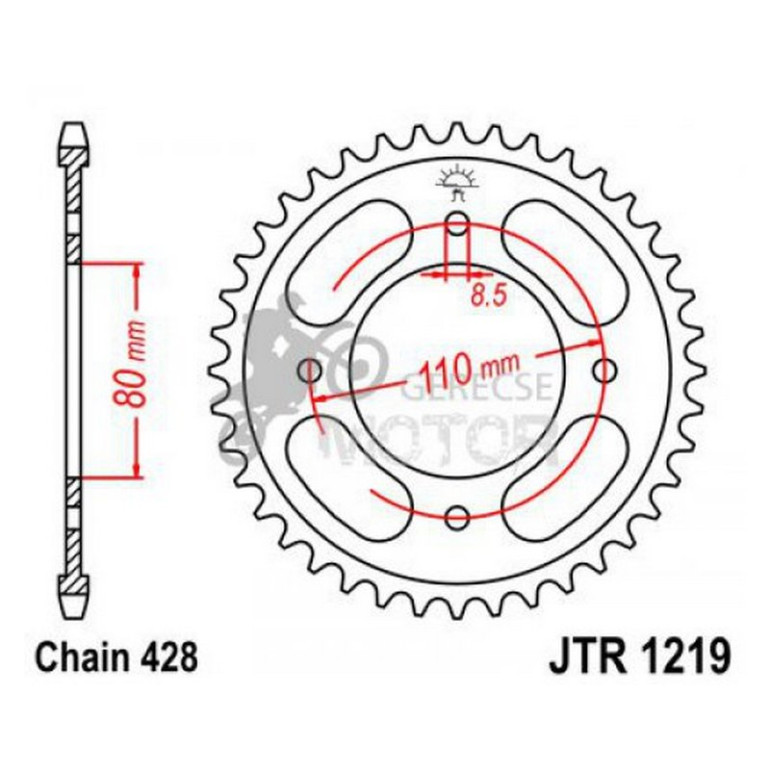 Hátsó lánckerék JTR1219