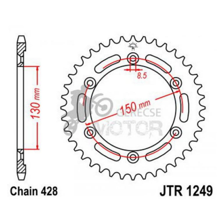 Hátsó lánckerék JTR1249