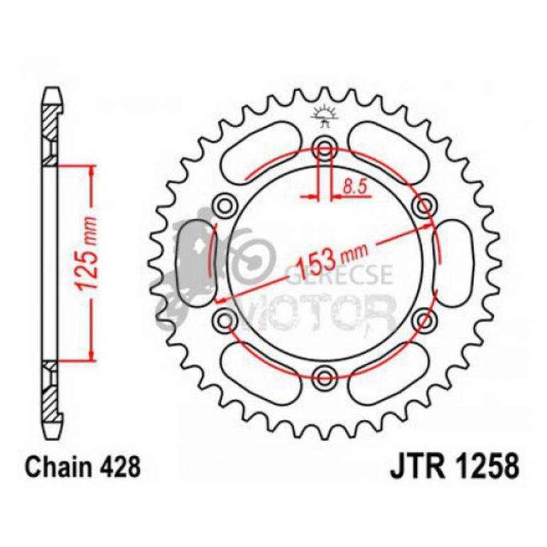 Hátsó lánckerék JTR1258