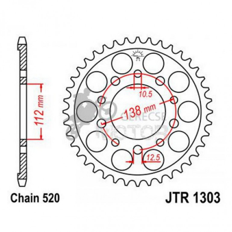 Hátsó lánckerék JTR1303