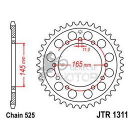 Hátsó lánckerék JTR1311