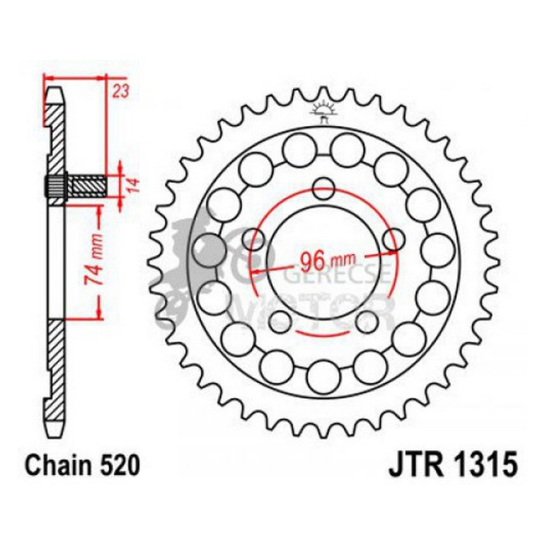 Hátsó lánckerék JTR1315