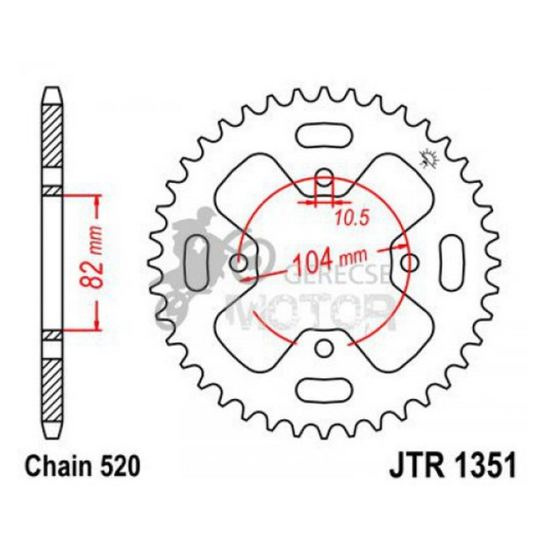 Hátsó lánckerék JTR1351
