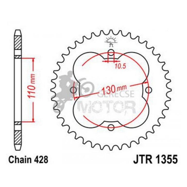 Hátsó lánckerék JTR1355
