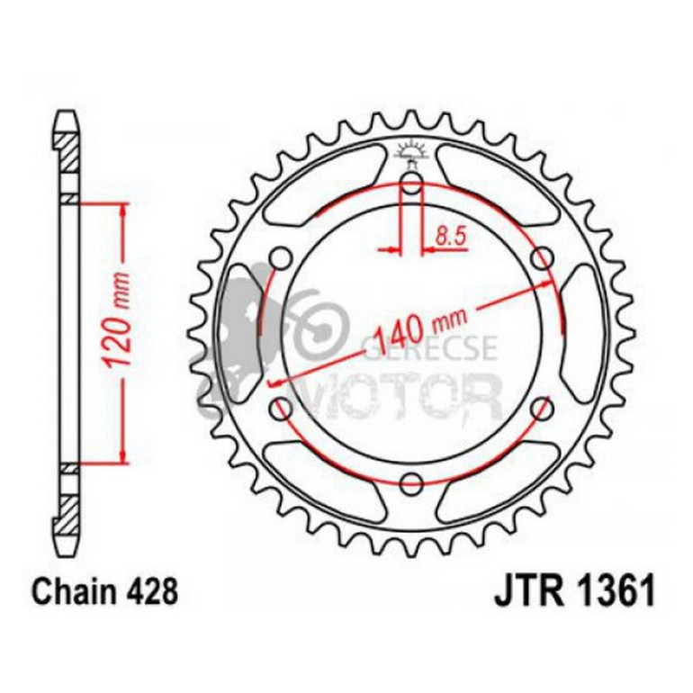 Hátsó lánckerék JTR1361