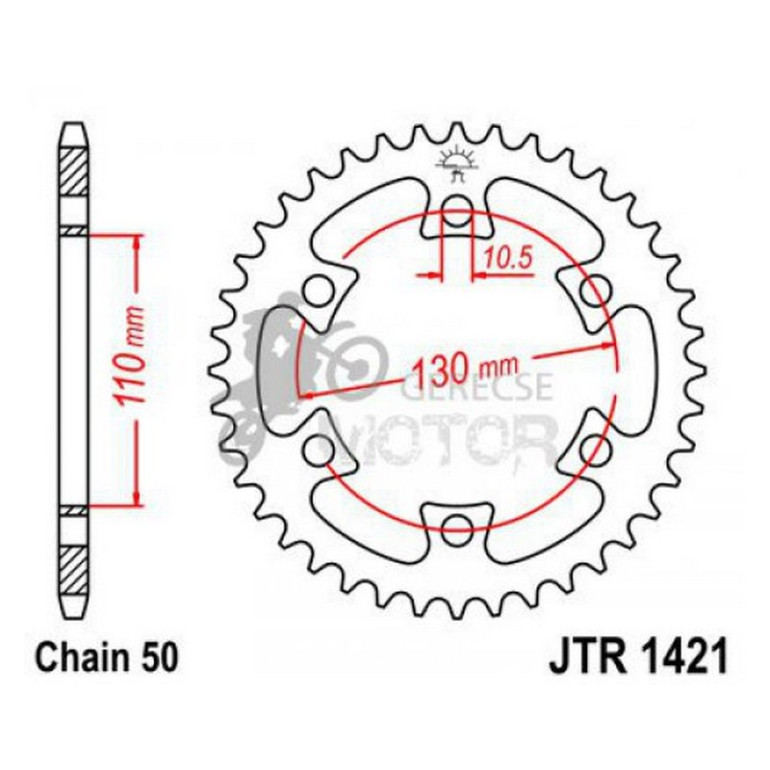 Hátsó lánckerék JTR1421.40