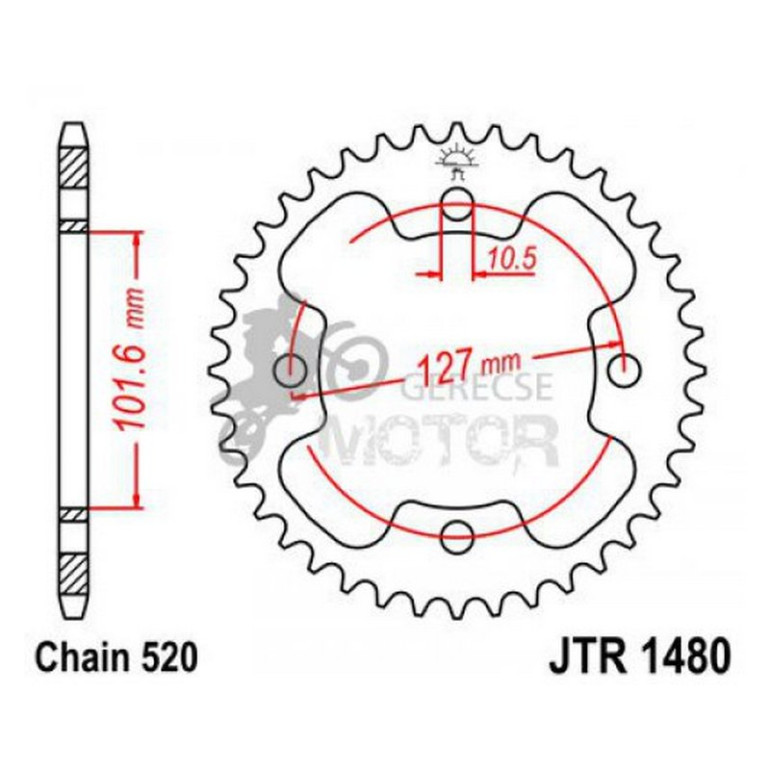 Hátsó lánckerék JTR1480