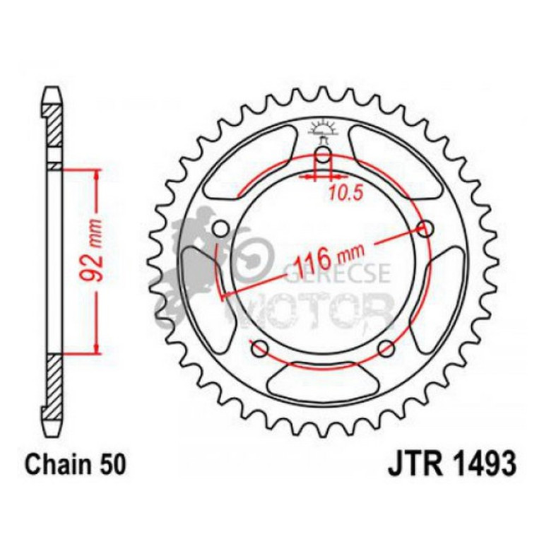 Hátsó lánckerék JTR1493