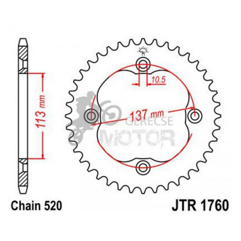 Hátsó lánckerék JTR1760