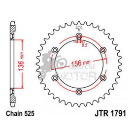 Hátsó lánckerék JTR1791