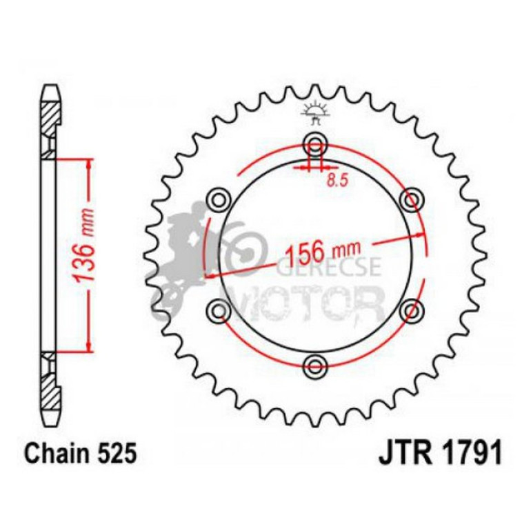Hátsó lánckerék JTR1791