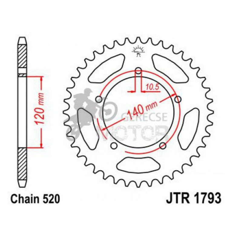 Hátsó lánckerék JTR1793