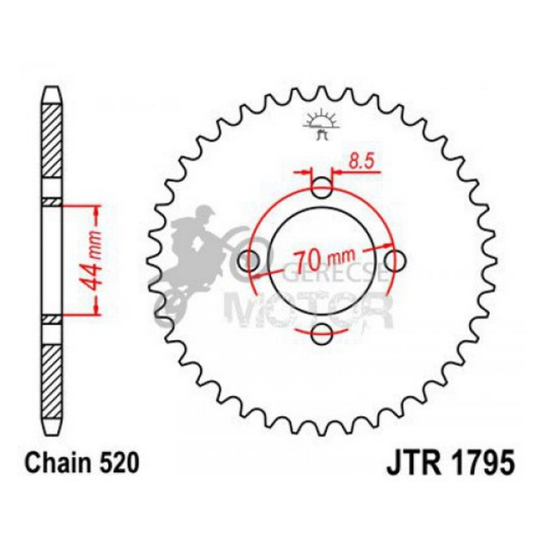 Hátsó lánckerék JTR1795