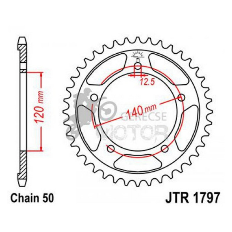 Hátsó lánckerék JTR1797