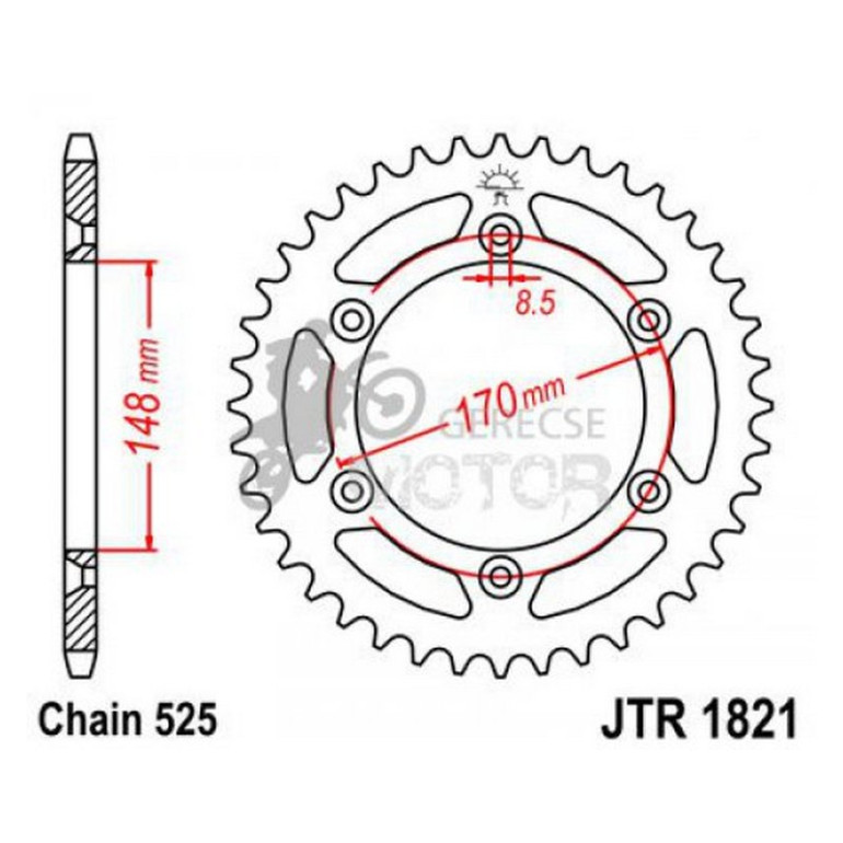 Hátsó lánckerék JTR1821.47