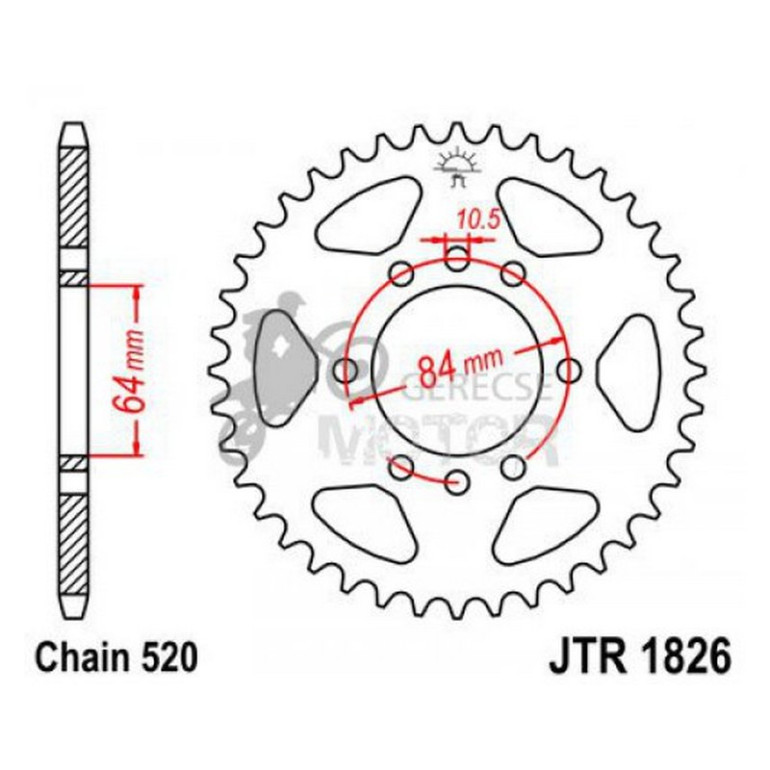 Hátsó lánckerék JTR1826