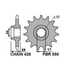Kis lánckerék GILERA PBR
