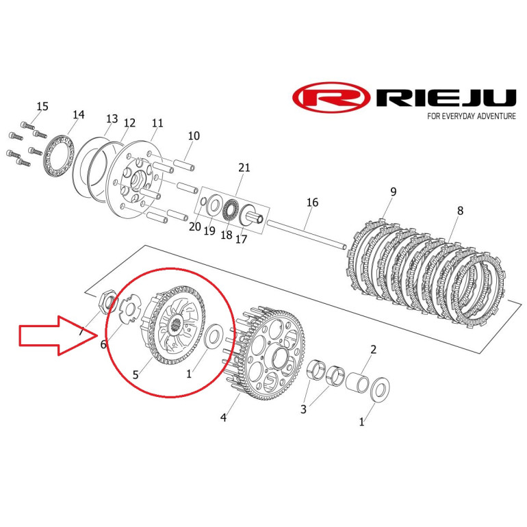 Kuplung belső agy MR300i