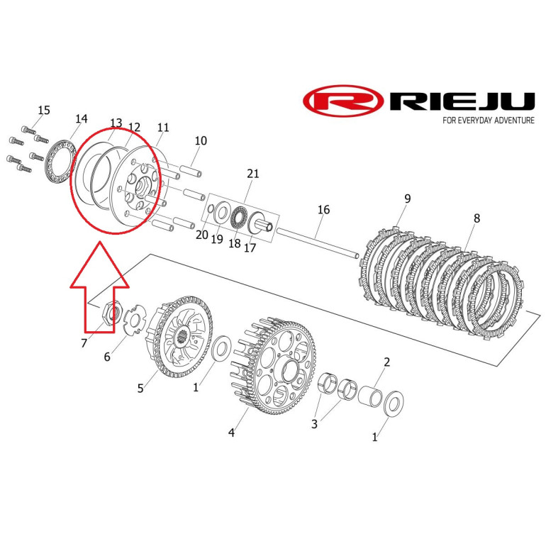 Kuplung nyomólap tömítés MR300i