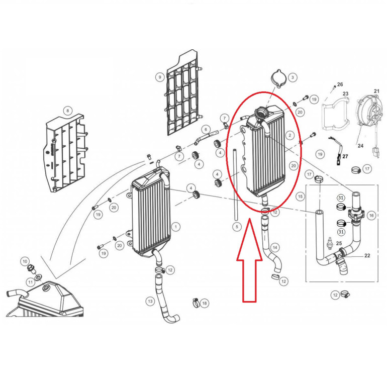 Jobboldali hűtő beöntős - MR 300i 2026