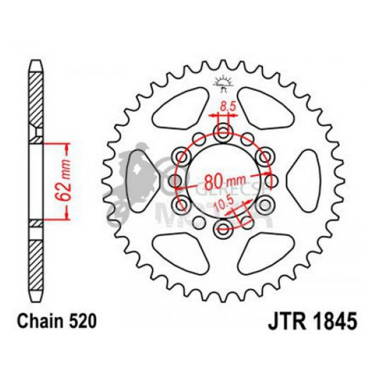 Hátsó lánckerék JTR1845