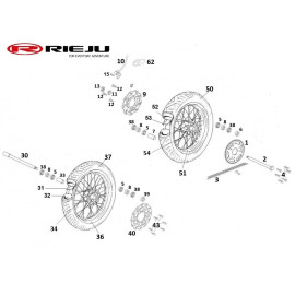 Hátsó küllő+anya MRT 50 194x3,5