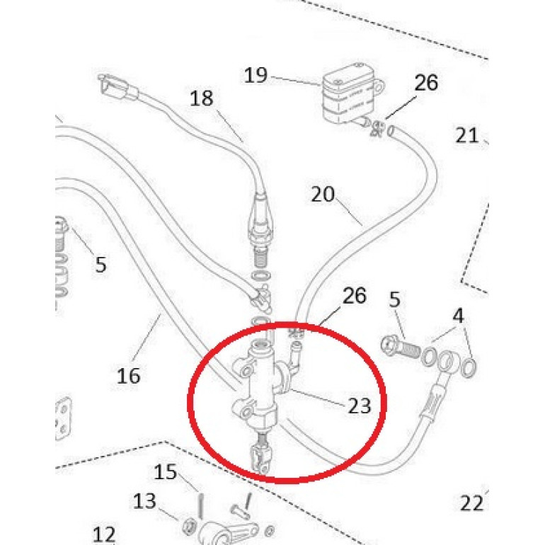 Hátsó főfékhenger Aventura 125