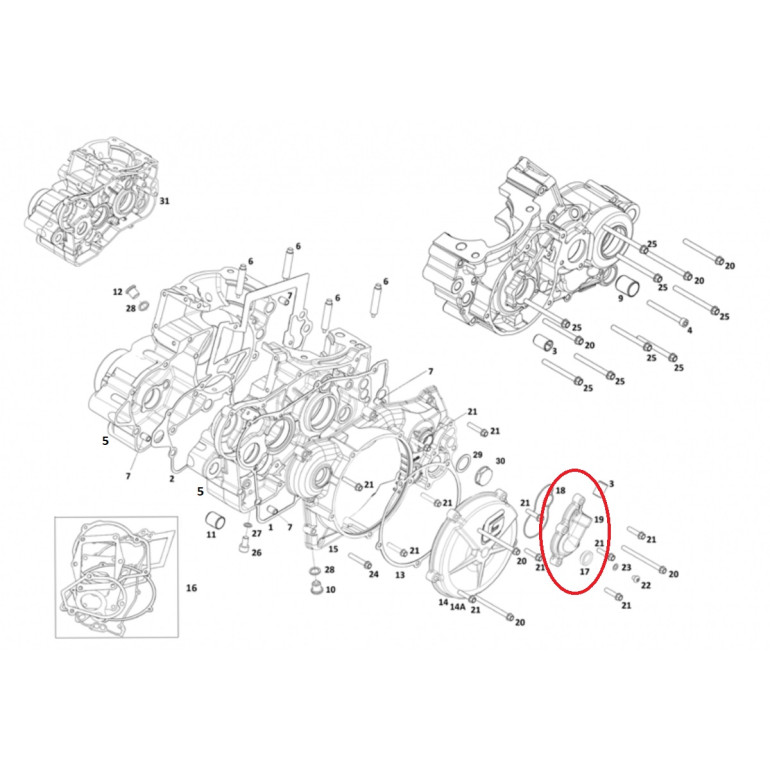 Vízpumpa fedél MR 200/250/300 (2021-2025)