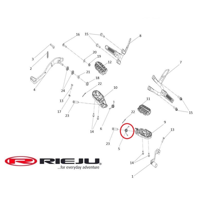 Bal oldali lábtartó rugó - Av. Rally 307