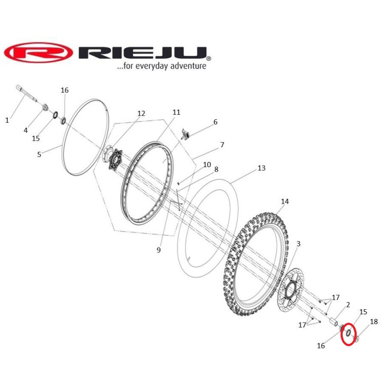 Első kerék szimering - Av. Rally 307