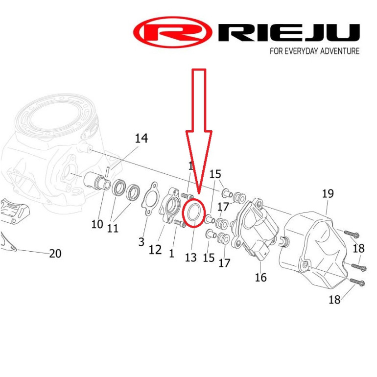 Power motor O-gyűrű MR 300i