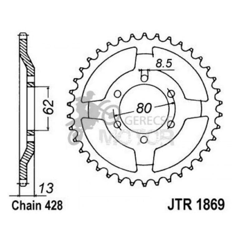 Hátsó lánckerék JTR1869.45