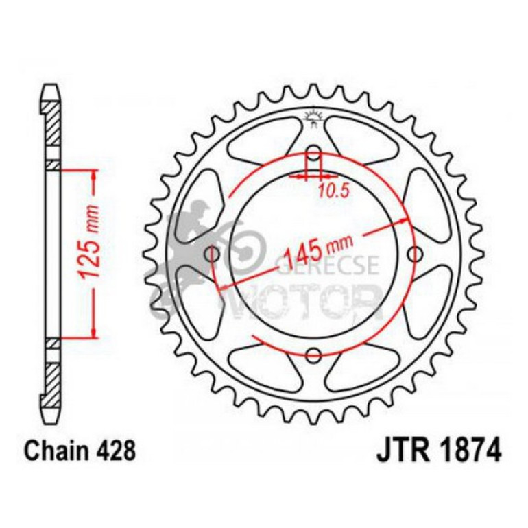 Hátsó lánckerék JTR1874