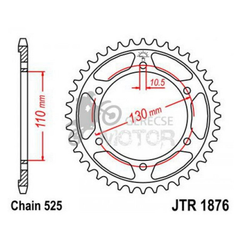 Hátsó lánckerék JTR1876