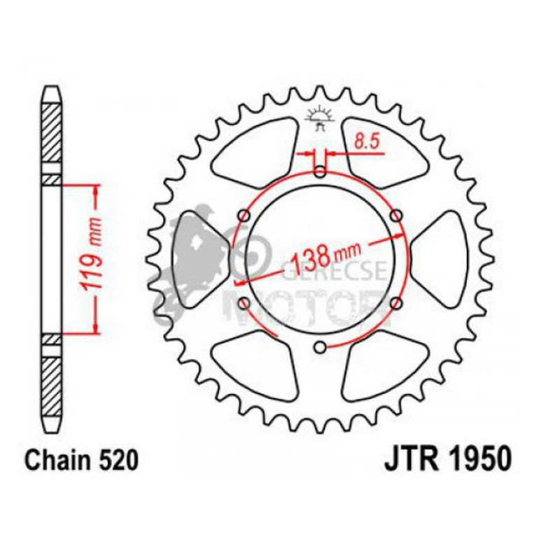 Hátsó lánckerék JTR1950