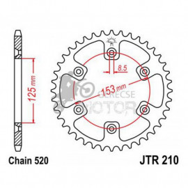 Hátsó lánckerék JTR210