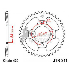 Hátsó lánckerék JTR211