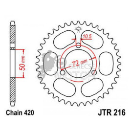 Hátsó lánckerék JTR216