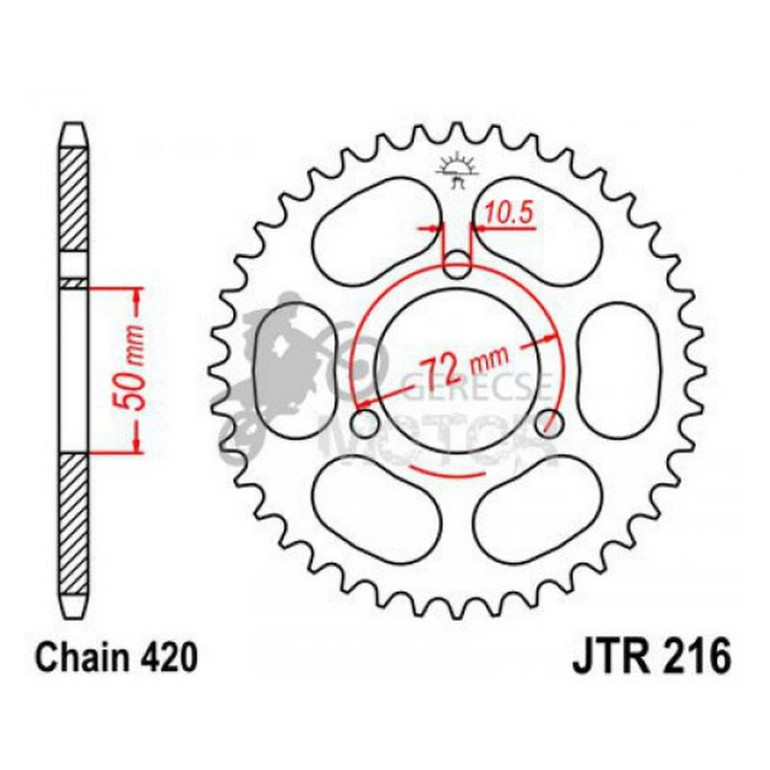 Hátsó lánckerék JTR216