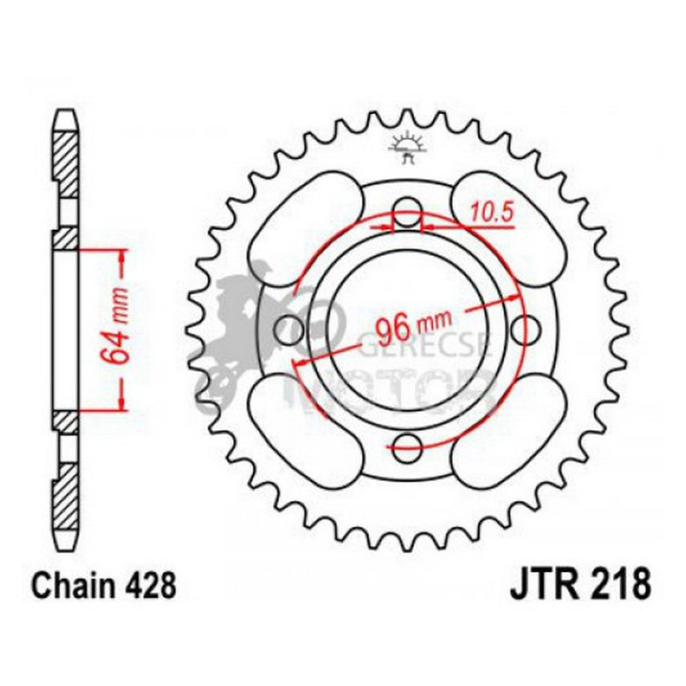 Hátsó lánckerék JTR218.44