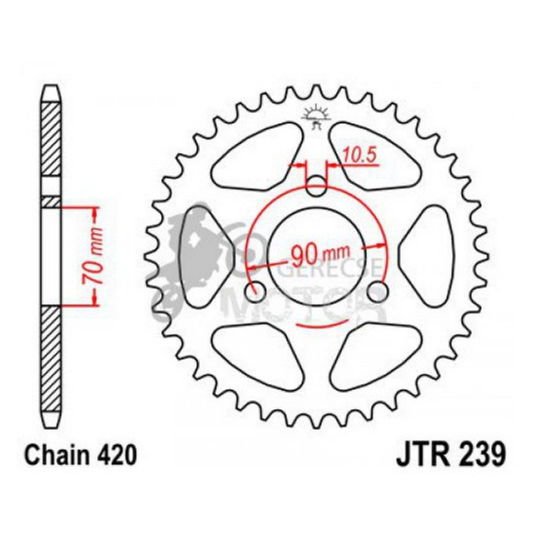 Hátsó lánckerék JTR239