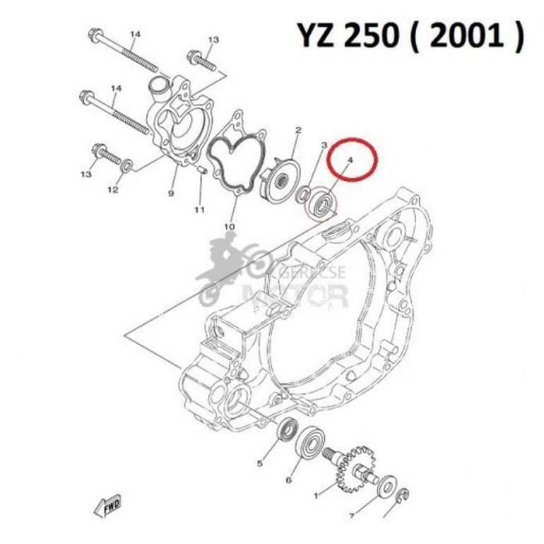 Szimering Vízpumpa Külső Yamaha