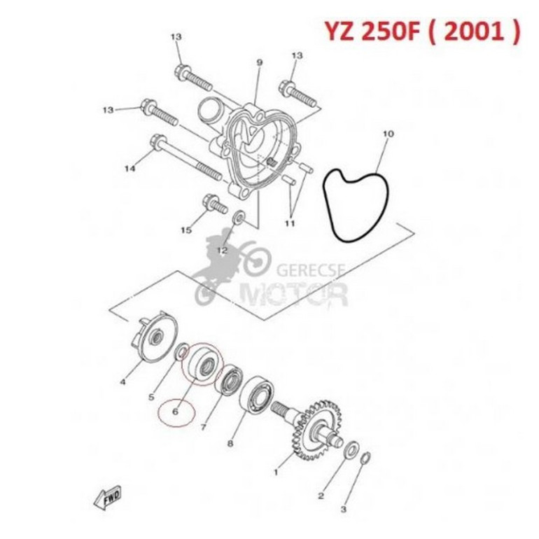 Szimering Vízpumpa Külső Yamaha