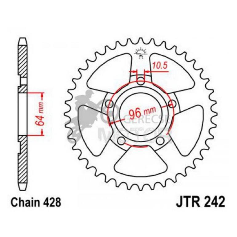 Hátsó lánckerék JTR242