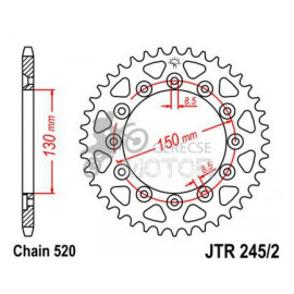 Hátsó lánckerék JTR245-2