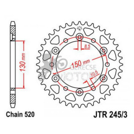 Hátsó lánckerék JTR245-3