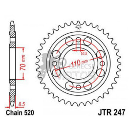 Hátsó lánckerék JTR247