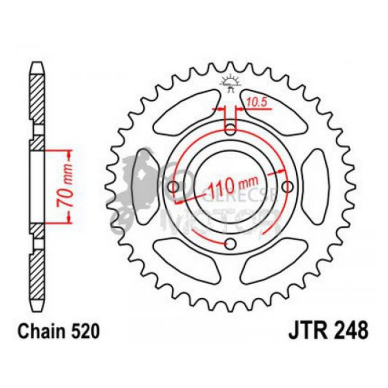 Hátsó lánckerék JTR248