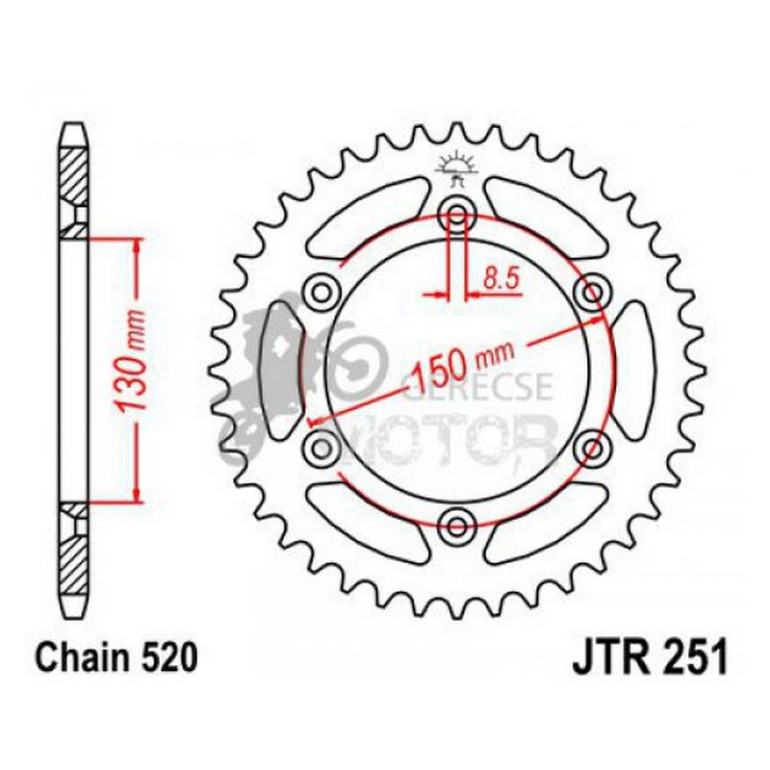 Hátsó lánckerék JTR251