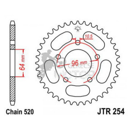 Hátsó lánckerék JTR254